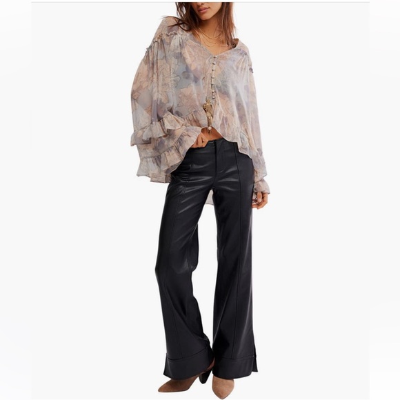 We The Free Pants - NWT Free People Glow Up Faux Leather Pants